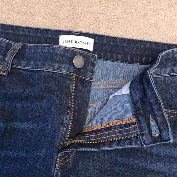 Lane Bryant Denim Blue Jeans Womens Plus Size 16 Girlfriend Crop Mid Rise - Picture 11 of 13